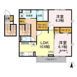 ムーンリバー　B棟の物件間取画像